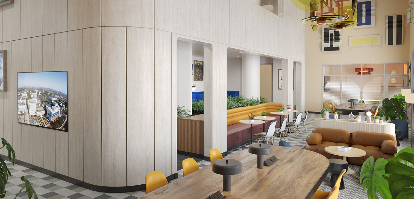 A lobby area