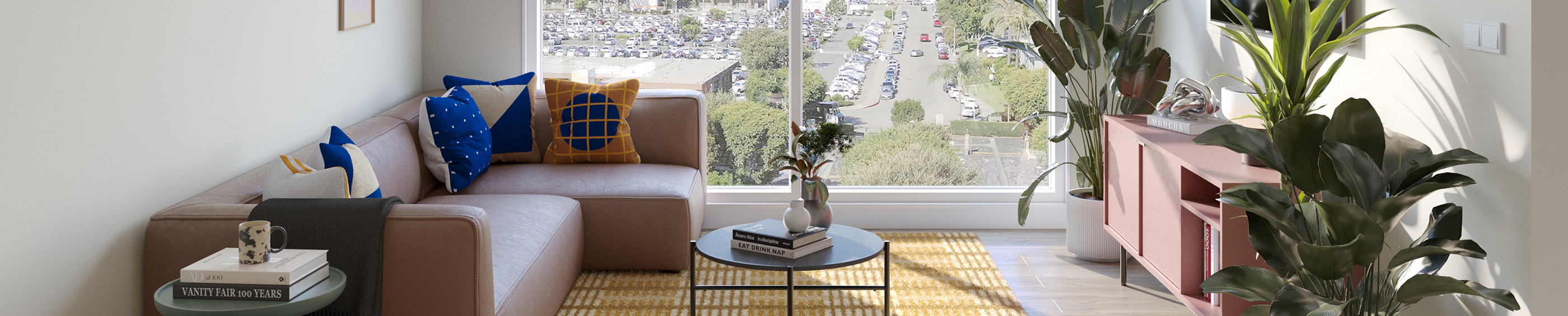 A furnished living room
