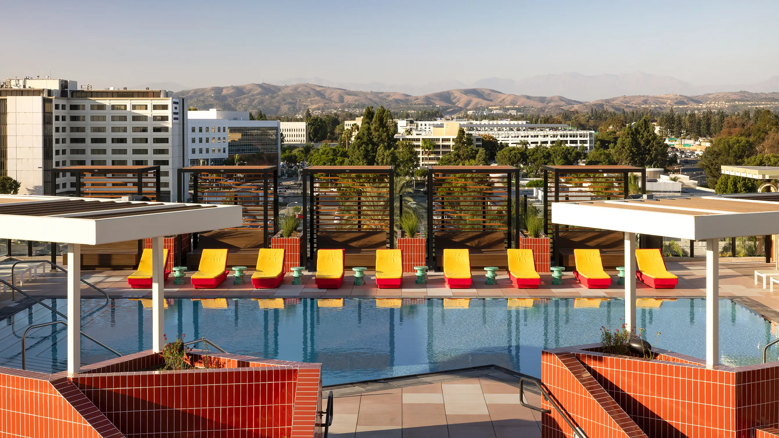 Resort style rooftop pool