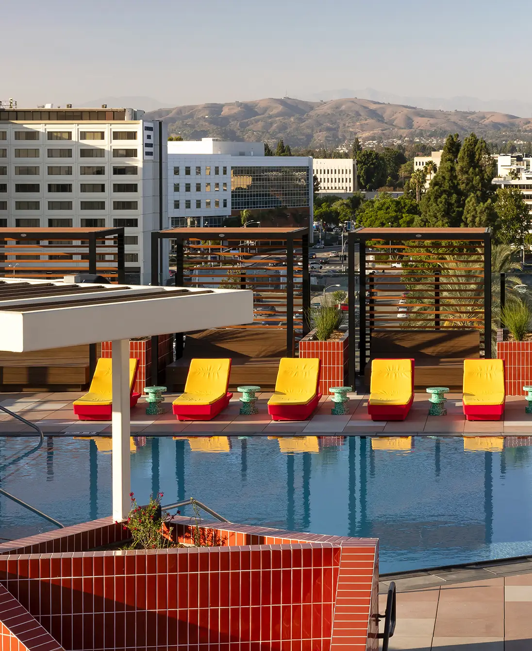 Resort style rooftop pool