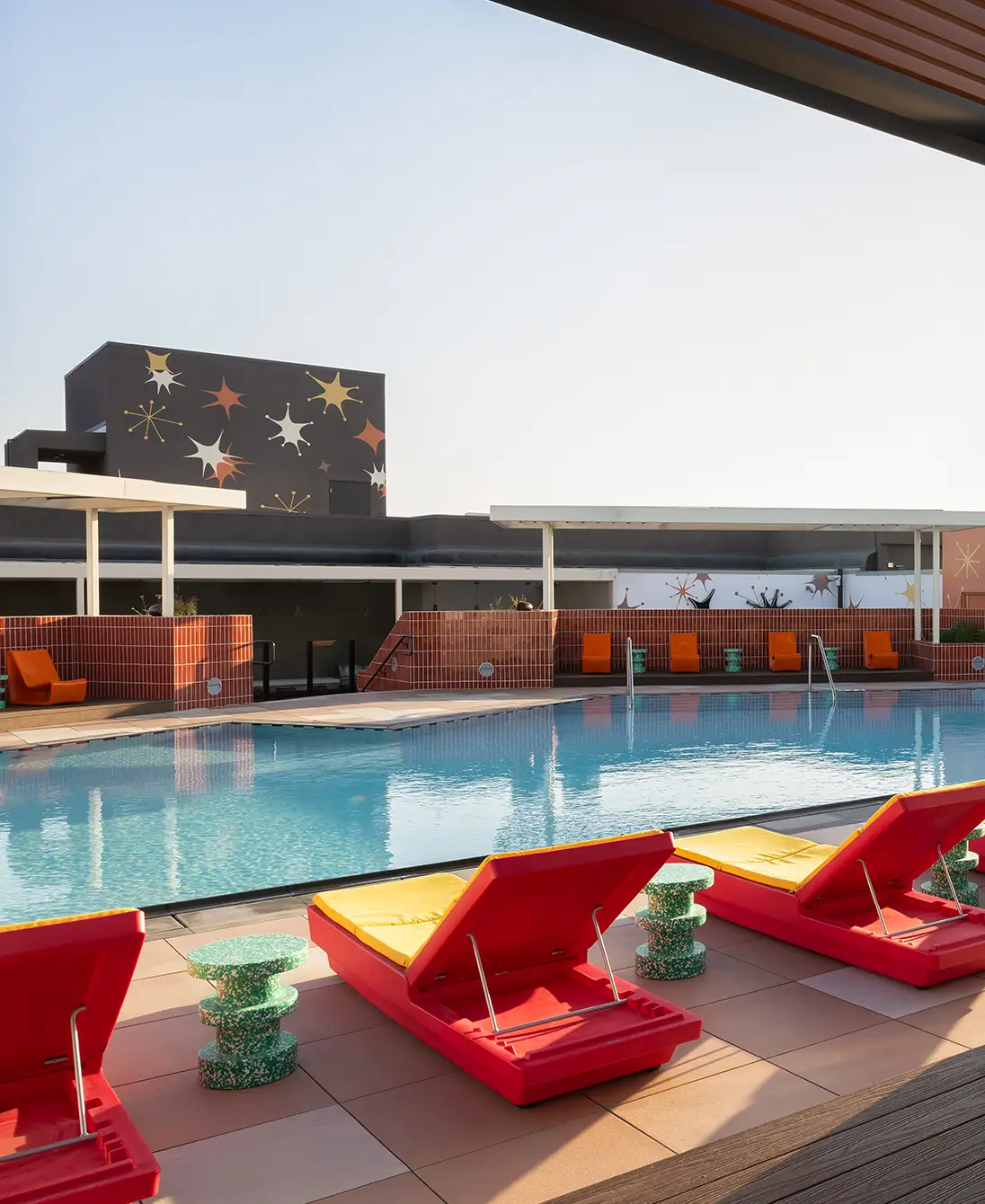 Resort style rooftop pool